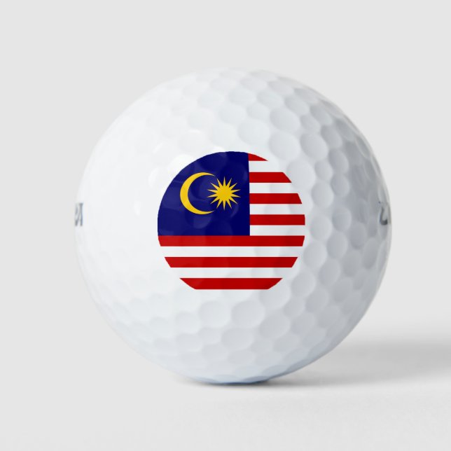 Flagge Malaysias Golfball (Vorderseite)