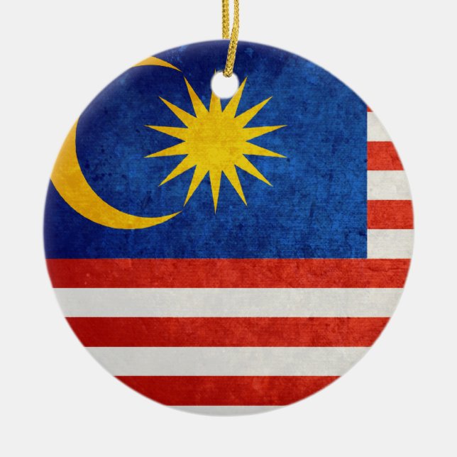 Flagge Malaysias Keramik Ornament (Vorne)