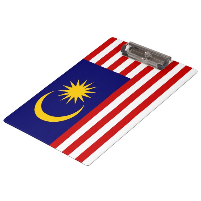 Flagge Malaysias Klemmbrett (Schrägansicht)
