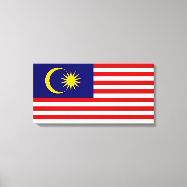Flagge Malaysias Leinwanddruck (Vorderseite)