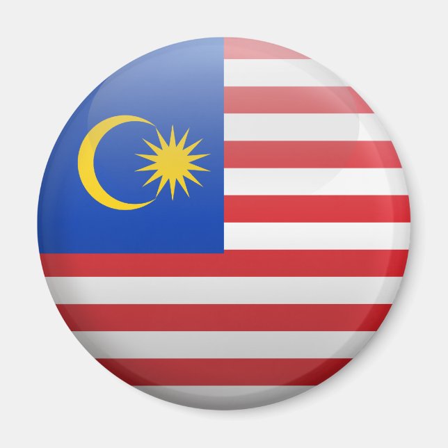 Flagge Malaysias Magnet (Vorne)