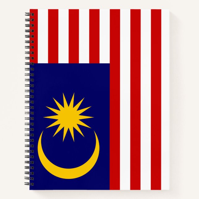 Flagge Malaysias Notizbuch (Vorderseite)