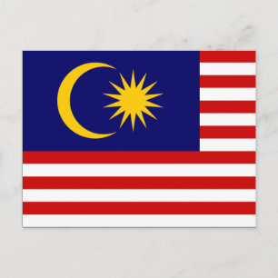 Flagge Malaysias Postkarte