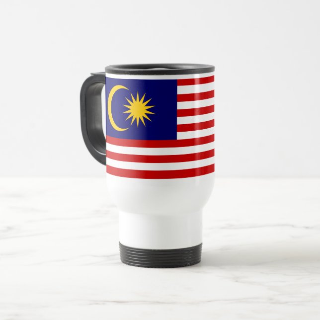Flagge Malaysias Reisebecher (Vorderseite Links)