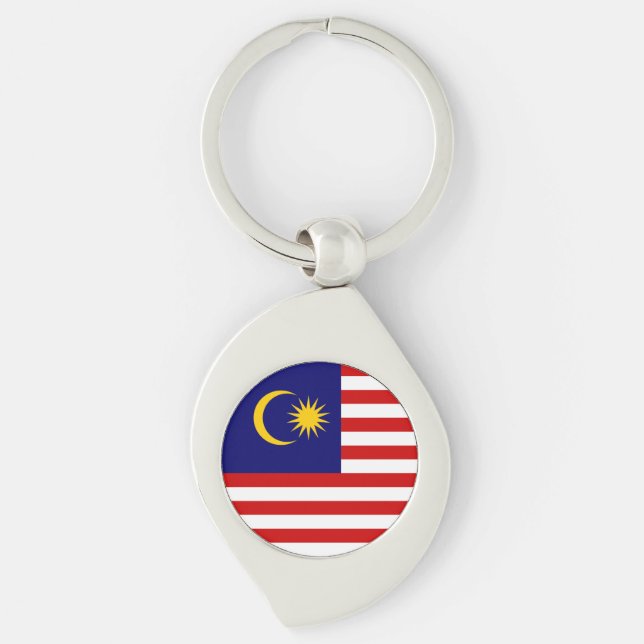 Flagge Malaysias Schlüsselanhänger (Vorderseite)