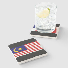 Flagge Malaysias Steinuntersetzer