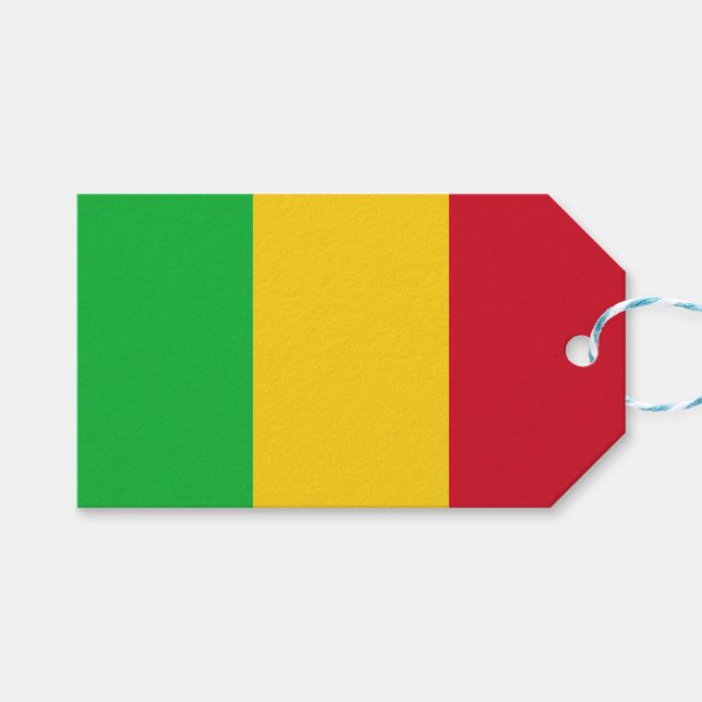 Flagge Malis Geschenkanhänger (Vorderseite (Horizontal))