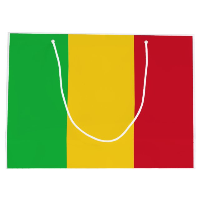 Flagge Malis Große Geschenktüte (Rückseite)