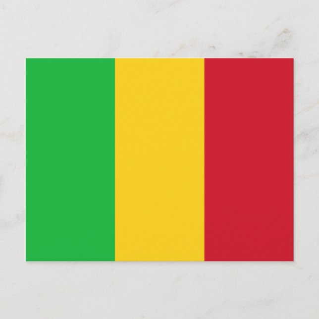 Flagge Malis Postkarte (Vorderseite)