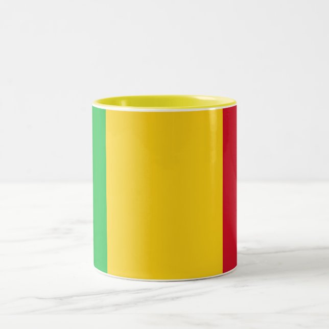 Flagge Malis Zweifarbige Tasse (Mittel)