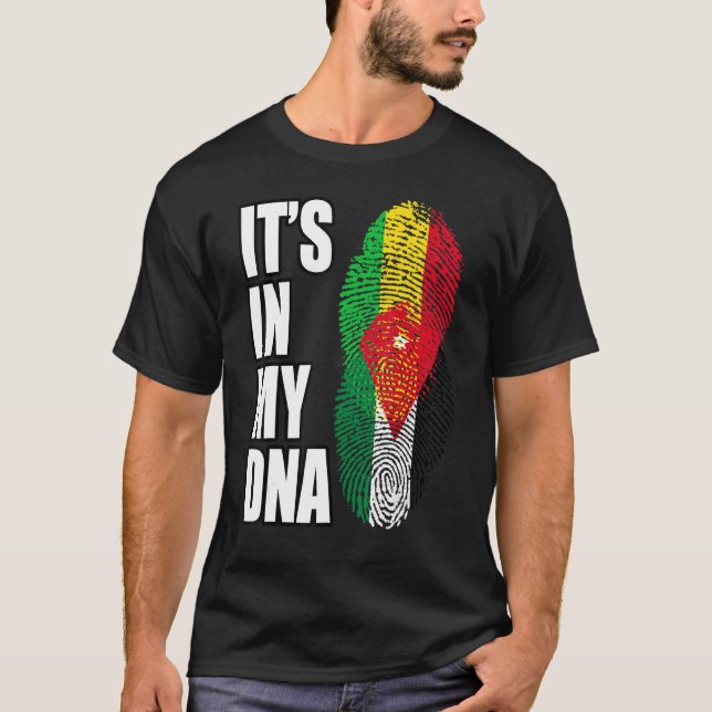 Flagge Malischer und jordanischer Mix-DNA T-Shirt (Vorderseite)