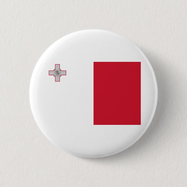 Flagge Maltas Button (Vorderseite)