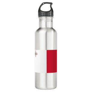 Flagge Maltas Edelstahlflasche