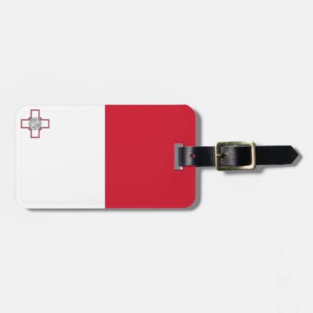 Flagge Maltas Gepäckanhänger (Vorderseite horizontal)