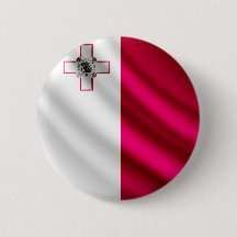Flagge Maltas wellenartig bewegender pinback Knopf