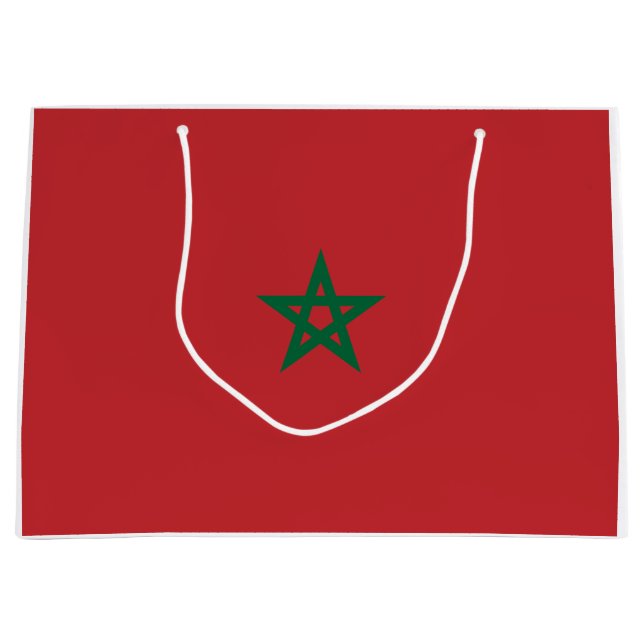 Flagge Marokkos Große Geschenktüte (Vorderseite)