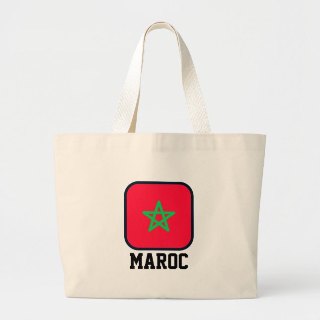 Flagge Marokkos Jumbo Stoffbeutel (Vorne)