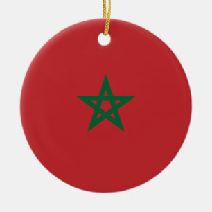 Flagge Marokkos Keramik Ornament
