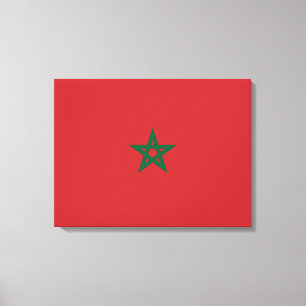 Flagge Marokkos Leinwanddruck