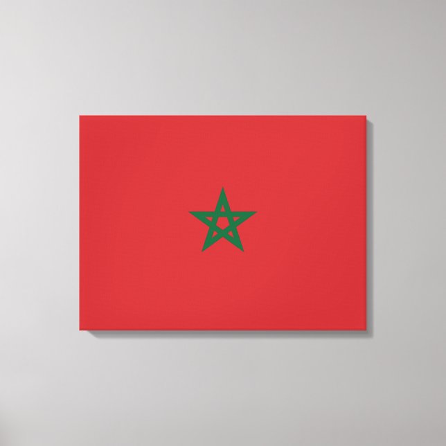 Flagge Marokkos Leinwanddruck (Vorderseite)