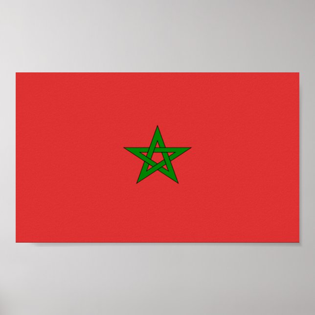 Flagge Marokkos Poster (Vorne)