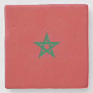 Flagge Marokkos Steinuntersetzer