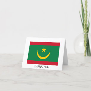 Flagge Mauretaniens Dankeskarte