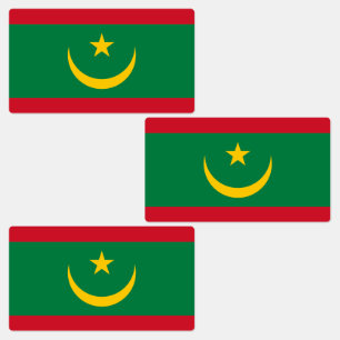Flagge Mauretaniens Etiketten