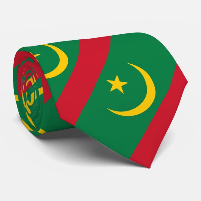 Flagge Mauretaniens Krawatte (Gerollt)