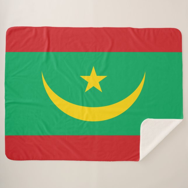 Flagge Mauretaniens Sherpadecke (Vorderseite (Horizontal))