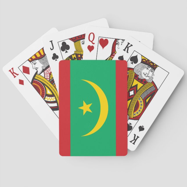 Flagge Mauretaniens Spielkarten (Rückseite)