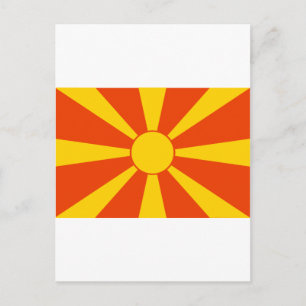 Flagge Mazedoniens Postkarte