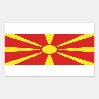 Flagge Mazedoniens Rechteckiger Aufkleber