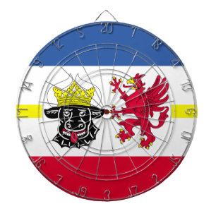 Flagge Mecklenburg-Western Pommern Dartboard Dartscheibe