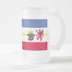 Flagge Mecklenburg-Western Pommern Mattglas Bierglas