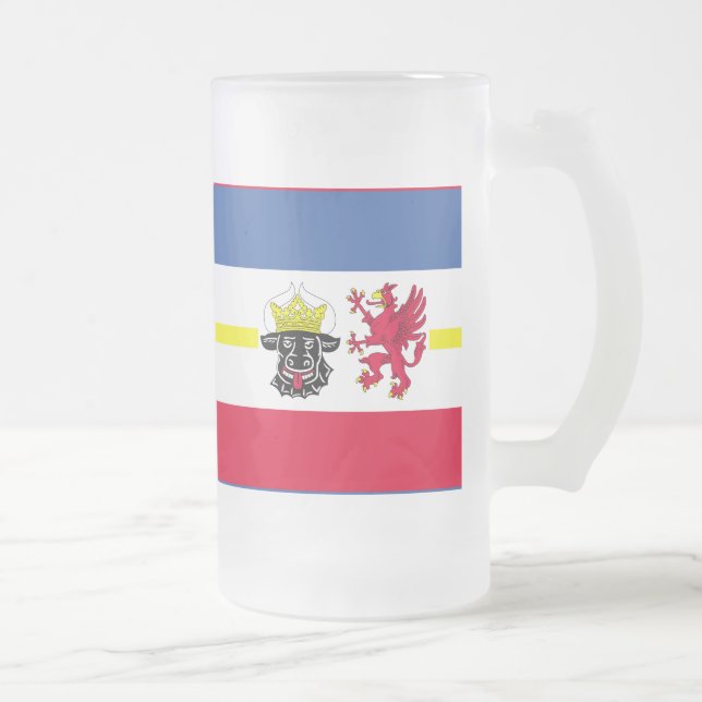 Flagge Mecklenburg-Western Pommern Mattglas Bierglas (Rechts)