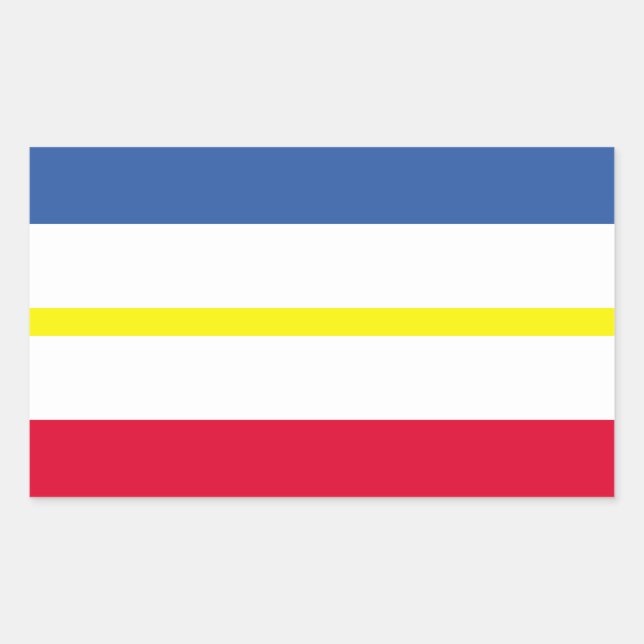 Flagge Mecklenburg-Western Pommern Rechteckig Rechteckiger Aufkleber (Vorderseite)