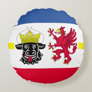 Flagge Mecklenburg-Western Pommern Rundkissen Rundes Kissen