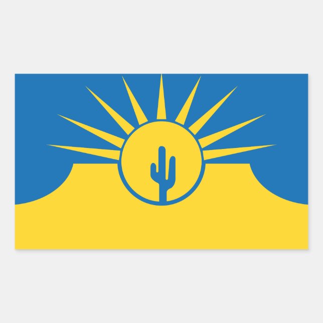 Flagge Mesa, Arizona Rechteckheber Rechteckiger Aufkleber (Vorderseite)