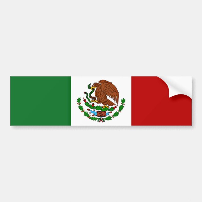 Flagge Mexikos Autoaufkleber (Vorne)