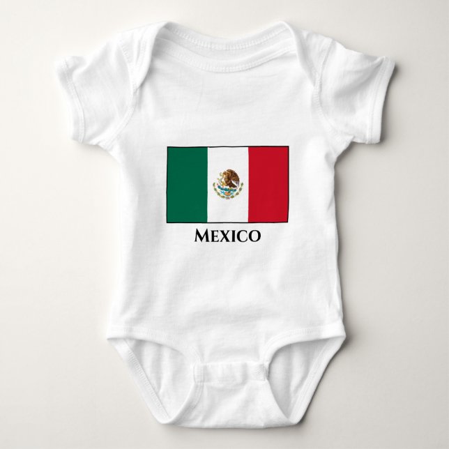 Flagge Mexikos Baby Strampler (Vorderseite)