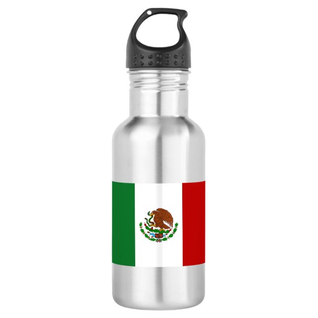Flagge Mexikos Edelstahlflasche (Vorderseite)