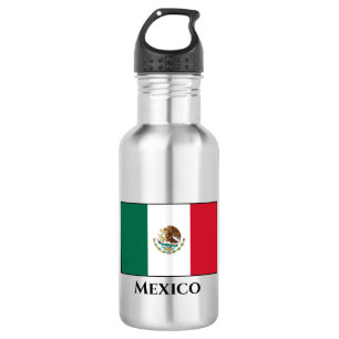 Flagge Mexikos Edelstahlflasche