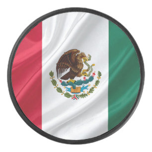 Flagge Mexikos Eishockey Puck