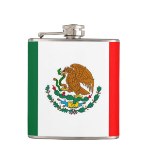 Flagge Mexikos Flachmann