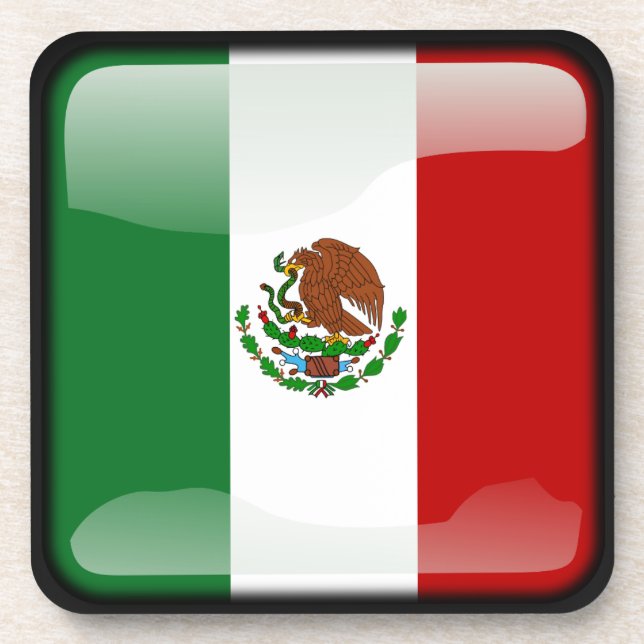 Flagge Mexikos Getränkeuntersetzer (Vorderseite)