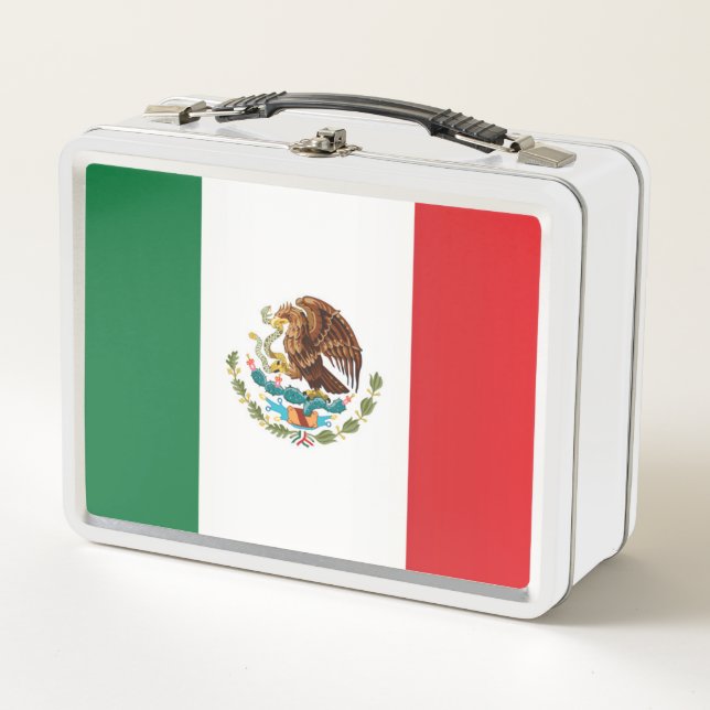 Flagge Mexikos Metall Brotdose (Vorderseite)