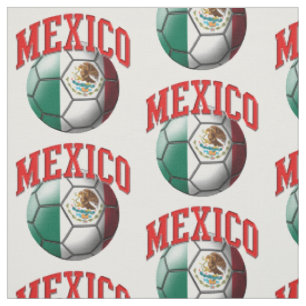 Flagge Mexikos mexikanisches Fußballball-Muster Stoff