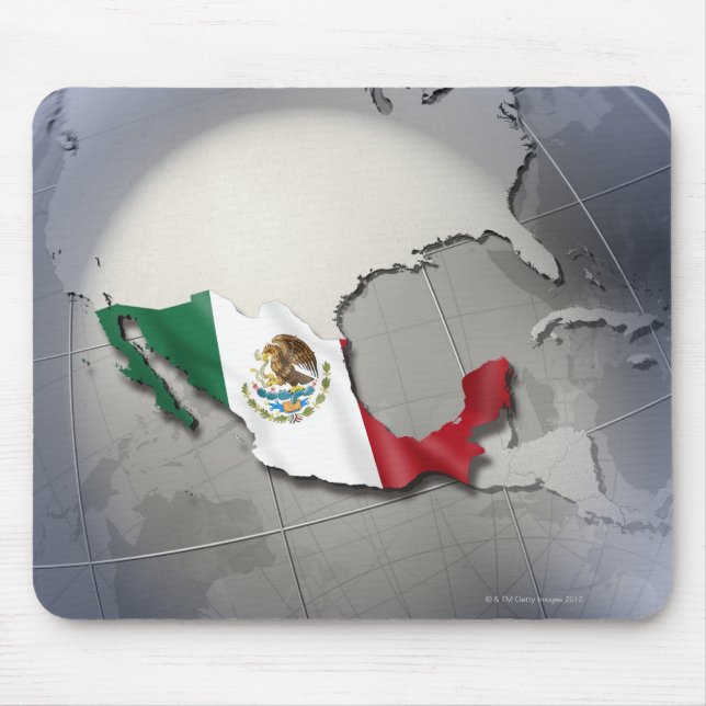 Flagge Mexikos Mousepad (Vorne)