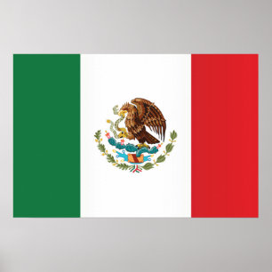 Flagge Mexikos Poster
